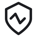 Uptime and security monitoring — line icon