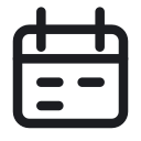 Online bookings and appointments — line icon
