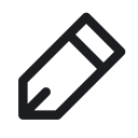 Up to 1 hour of edits per month — line icon