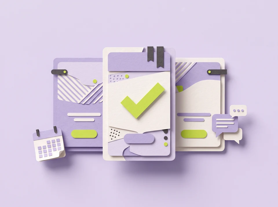 Maintenance plan selection with a checkmark and calendar
